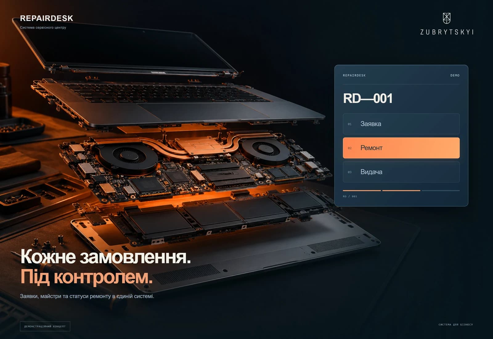 REPAIRDESK — Кожне замовлення. Під контролем.